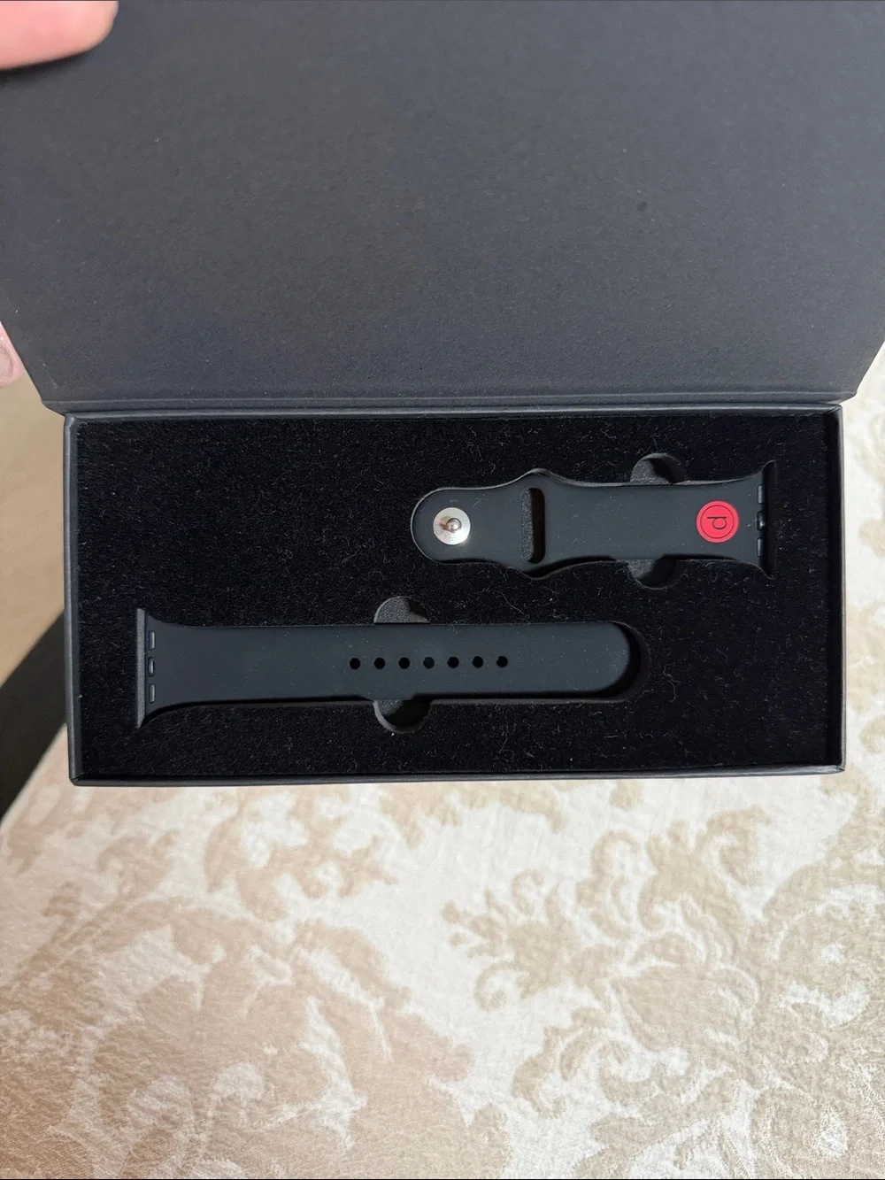 Black Silicone Smartwatch Band Replacement - Classic Sport Style - Pure Barre